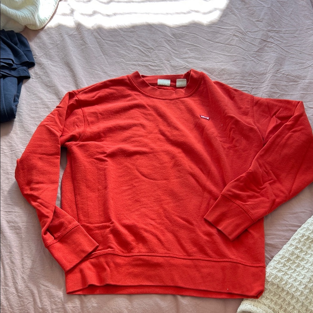 Levi's Vibrant Red Crewneck Sweater